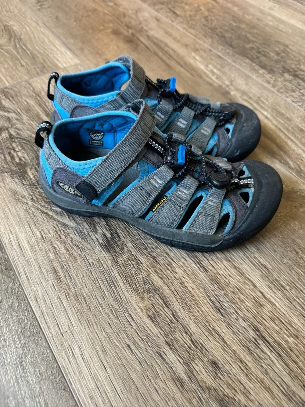 Keen Kids Gray & Blue Closed-Toe Water Sandals